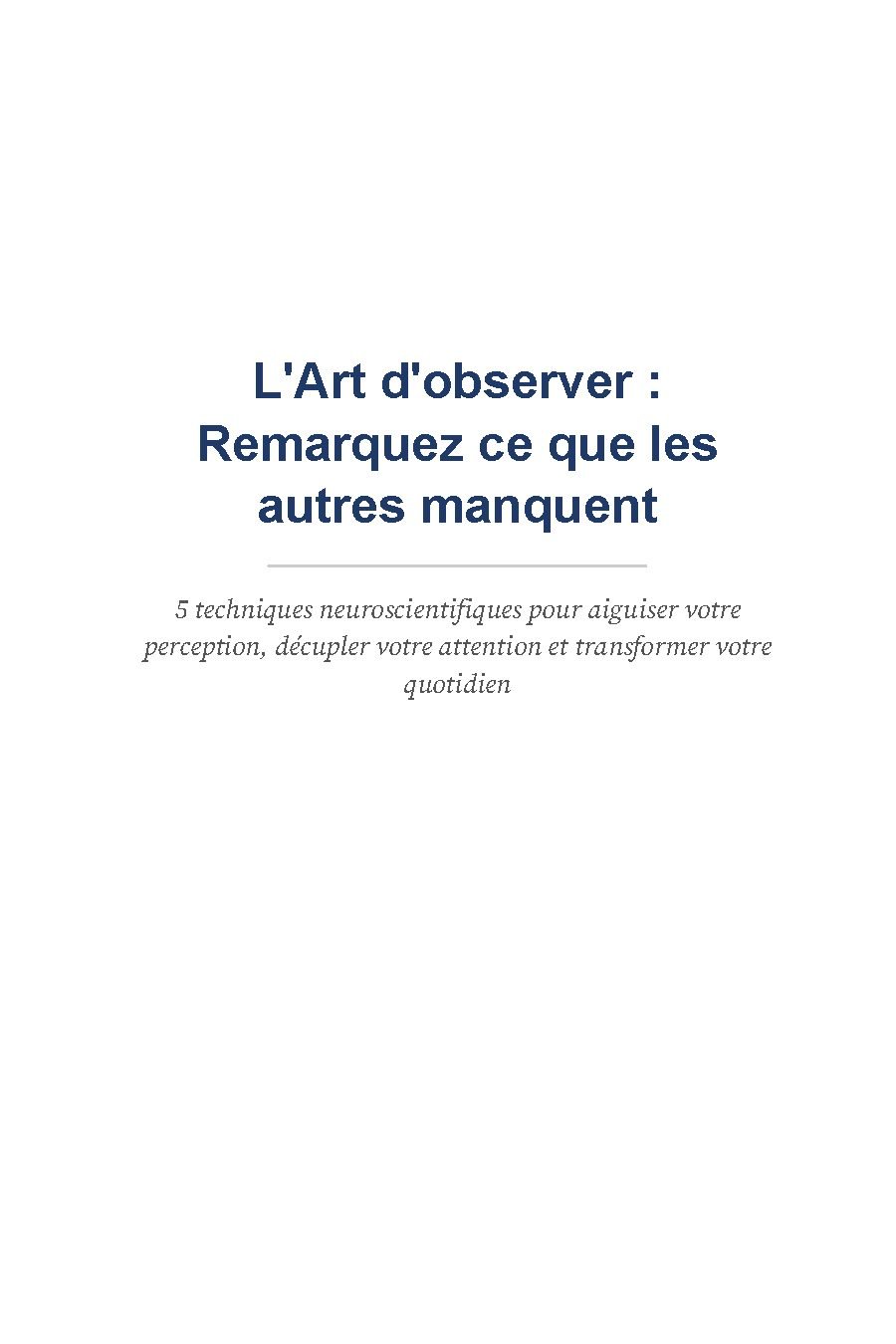 Apercu interieur — L’Art d’observer (page 1)